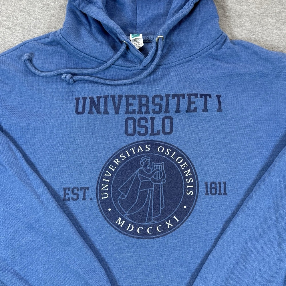 University Of Oslo Hoodie Blue Pullover XL Lane Seven LS13001 P16123